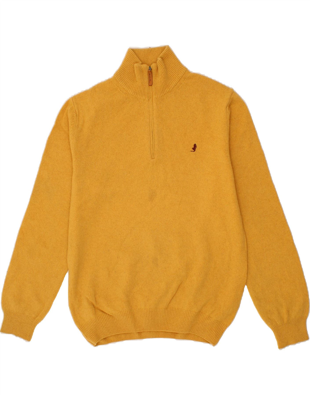 MARLBORO CLASSICS Sweater med lynlås til mænd Stor gul uld