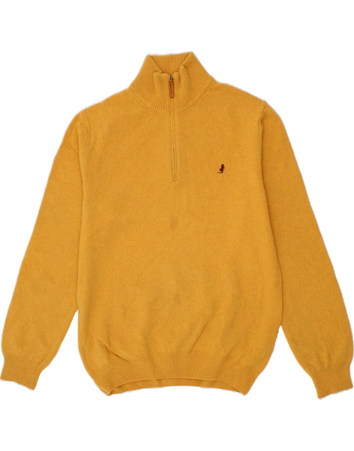 MARLBORO CLASSICS Sweater med lynlås til mænd Stor gul uld