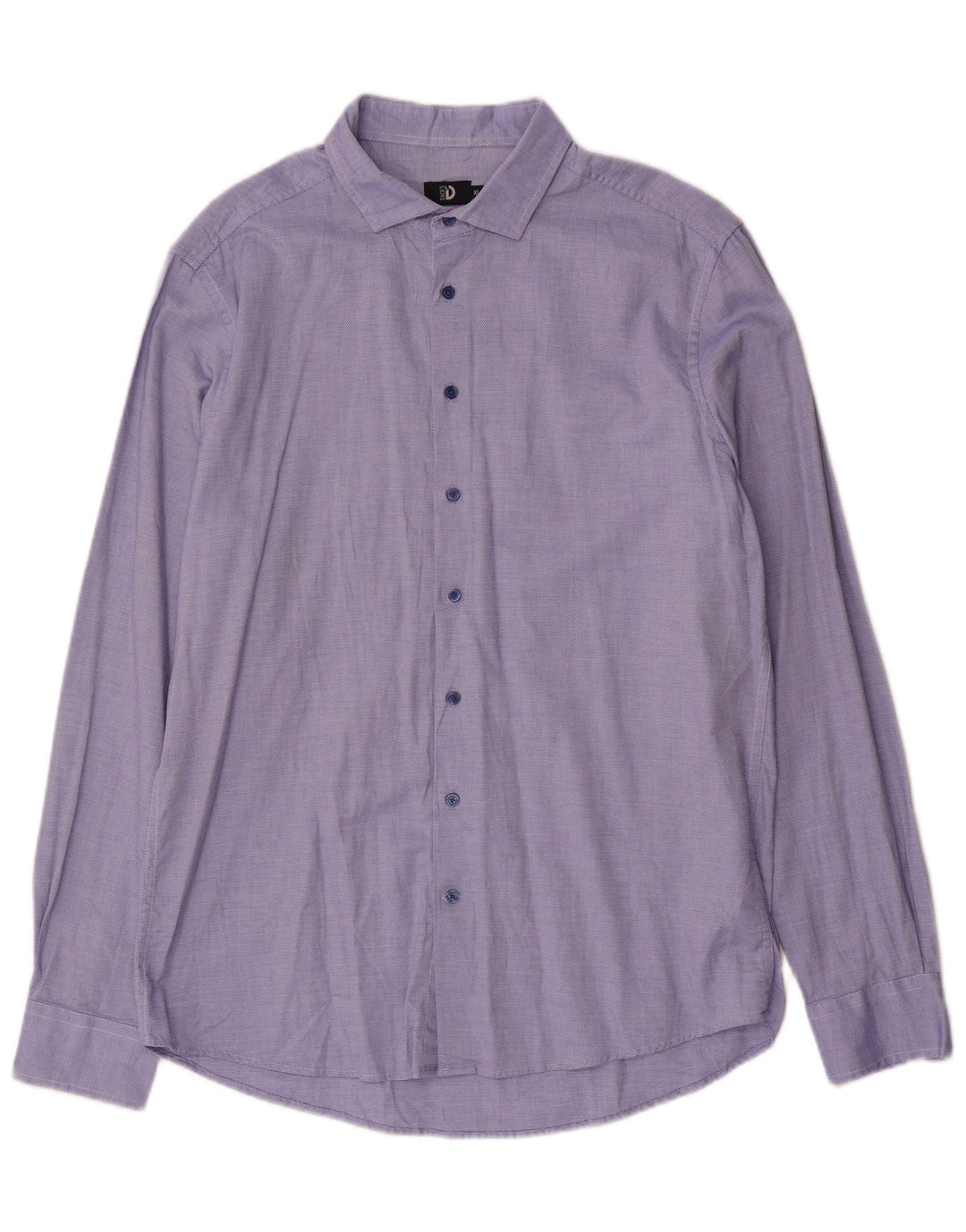 Dacks herre Slim Fit skjorte XL blå plettet bomuld