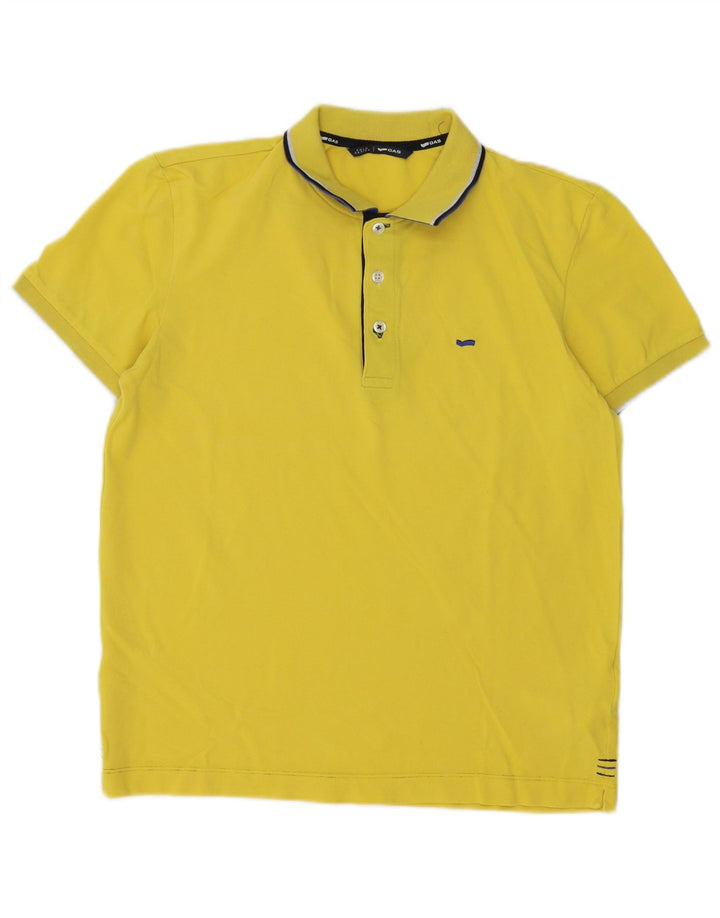 Gas Polo shirt til mænd mellem gul stribet bomuld
