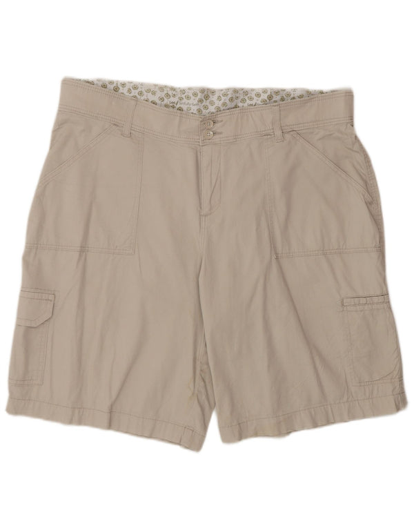 Lee Womens Cargo Shorts US 16 2XL W36 Beige Cotton