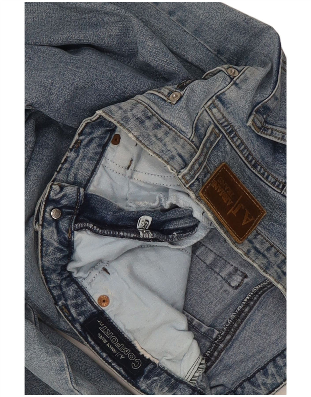 Armani Dame Comfort Fit Straight Jeans W29 L28 Blå