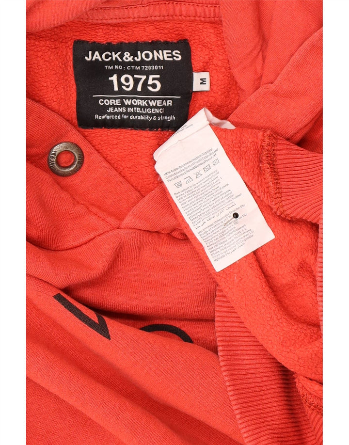 Jack & Jones Grafisk hættetrøje til mænd Medium rød bomuld