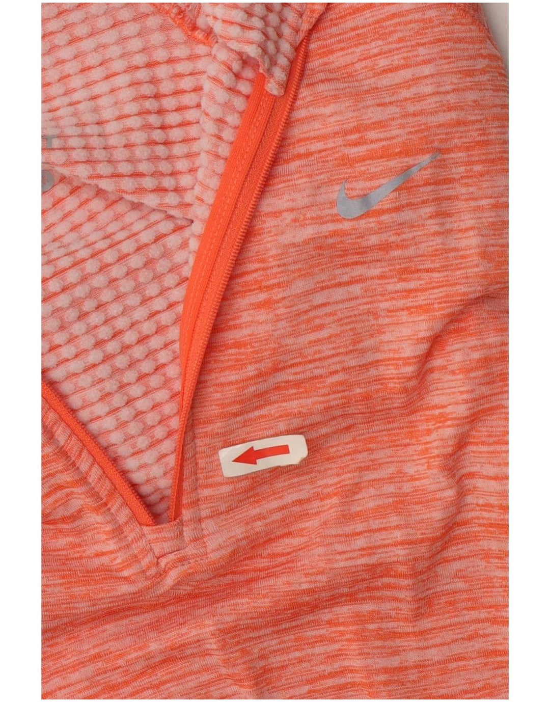 Nike Dame Dri Fit Pullover Træningsdragt Top UK 14 Medium Orange Flecked