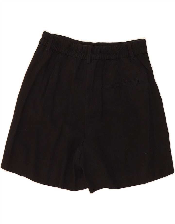 ZARA Womens Chino Shorts XS W25 Black Lyocell Vintage Zara and Second-Hand Zara from Messina Hembry 