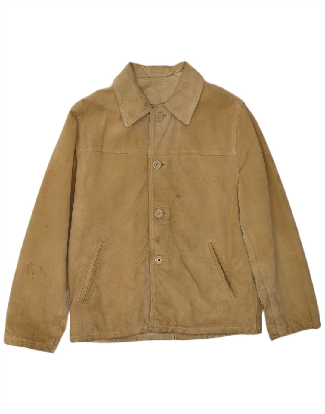 CONBIPEL Herre ruskindsjakke UK 40 Stort beige læder