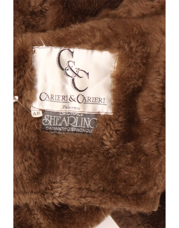 Carieri&Carieri Herre Shearling Overfrakke IT 46 Lille Brun