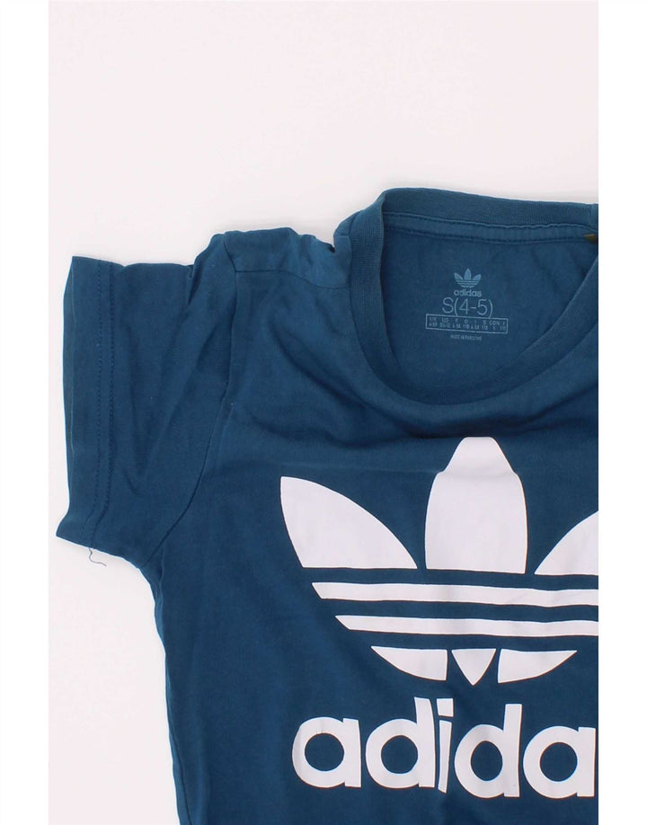 Adidas drenge grafisk t-shirt top 4-5 år lille blå