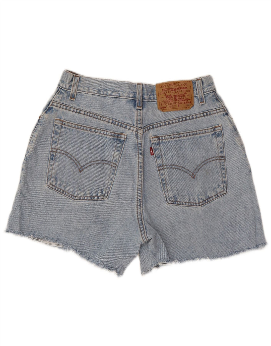 LEVI'S Womens 550 Distressed Relaxed Fit denimshorts Medium W28 Blue