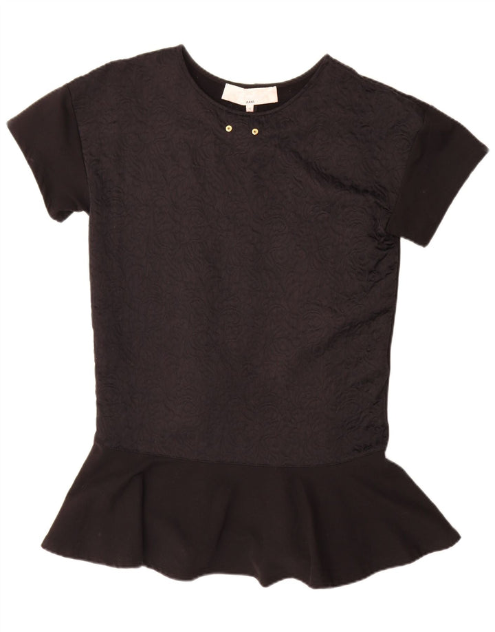 Elisabetta Franchi Damebluse Top IT 42 Medium Sort Blomsterbomuld