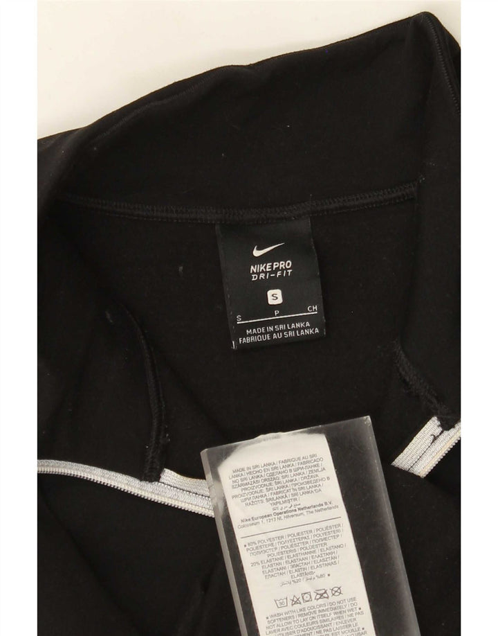 Nike Herre Dri Fit Pullover med lynlås-hals Træningsdragt Top Lille sort polyester