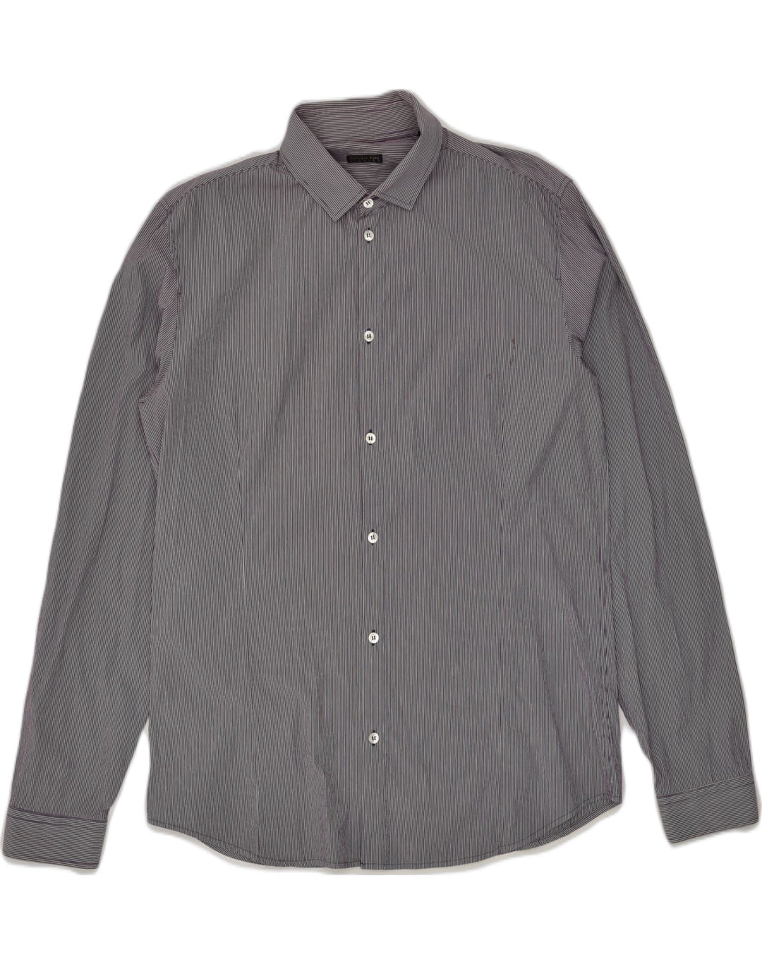 PATRIZIA PEPE FIRENZE Mens Shirt IT 52 Large Purple Striped Cotton | Vintage Patrizia Pepe Firenze | Thrift | Second-Hand Patrizia Pepe Firenze | Used Clothing | Messina Hembry 