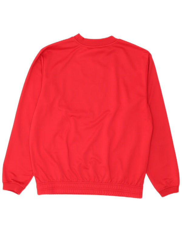 Asics Mens Regular Fit Sweatshirt Jumper Medium Red Polyester Sports