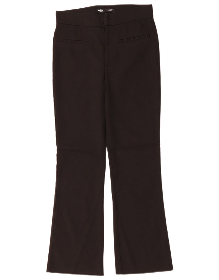 Zara Dame Bootcut Casual Bukser Small W26 L26 Sort