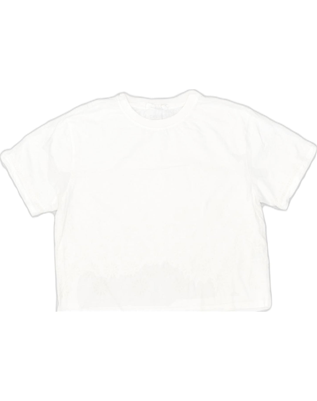 DESIGUAL Womens Crop T-Shirt Top UK 12 Medium White Cotton | Vintage Desigual | Thrift | Second-Hand Desigual | Used Clothing | Messina Hembry 