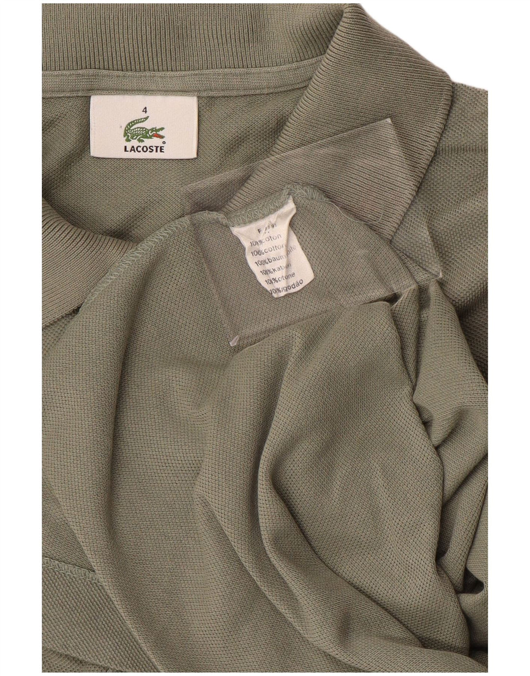 LACOSTE Poloskjorte til mænd str. 4 Medium Khaki Bomuld