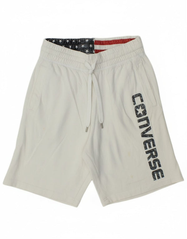 Converse Herre grafiske sportsshorts Små hvide bomuld