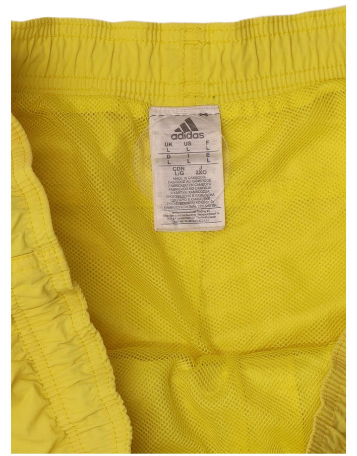 Adidas Badeshorts til mænd store gule nylon