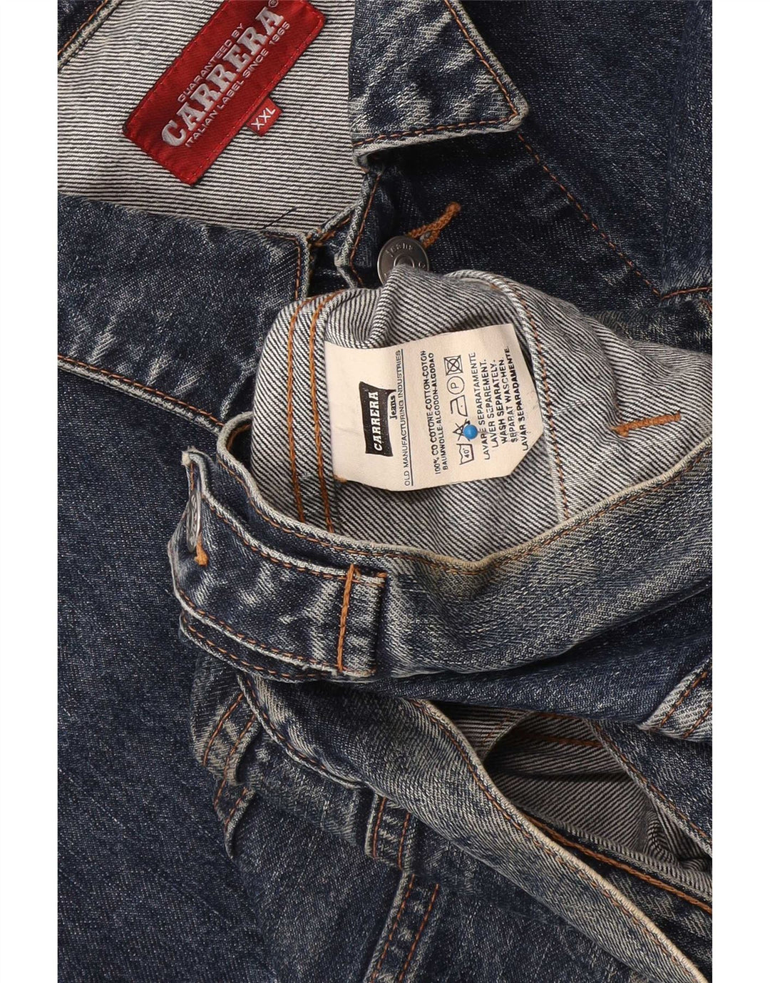Carrera Herre denimjakke UK 44 2XL Blå Bomuld