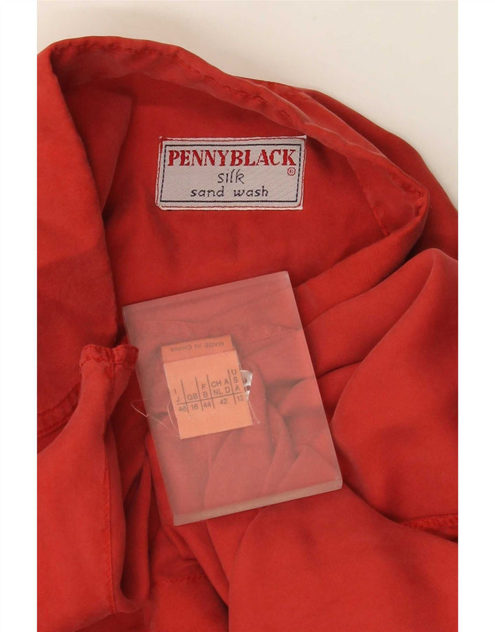 Penny Black Womens Shirt Bluse UK 16 Large Red Silk