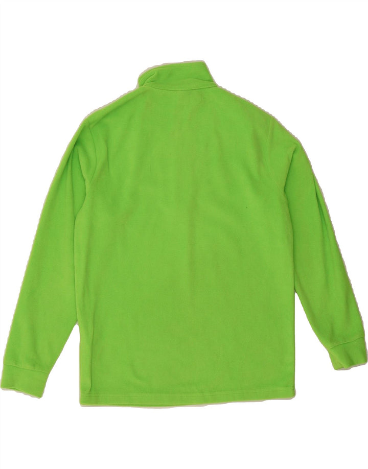 BRUGI Womens Zip Neck Fleece Jumper UK 16 Large Green Polyester Vintage Brugi and Second-Hand Brugi from Messina Hembry 