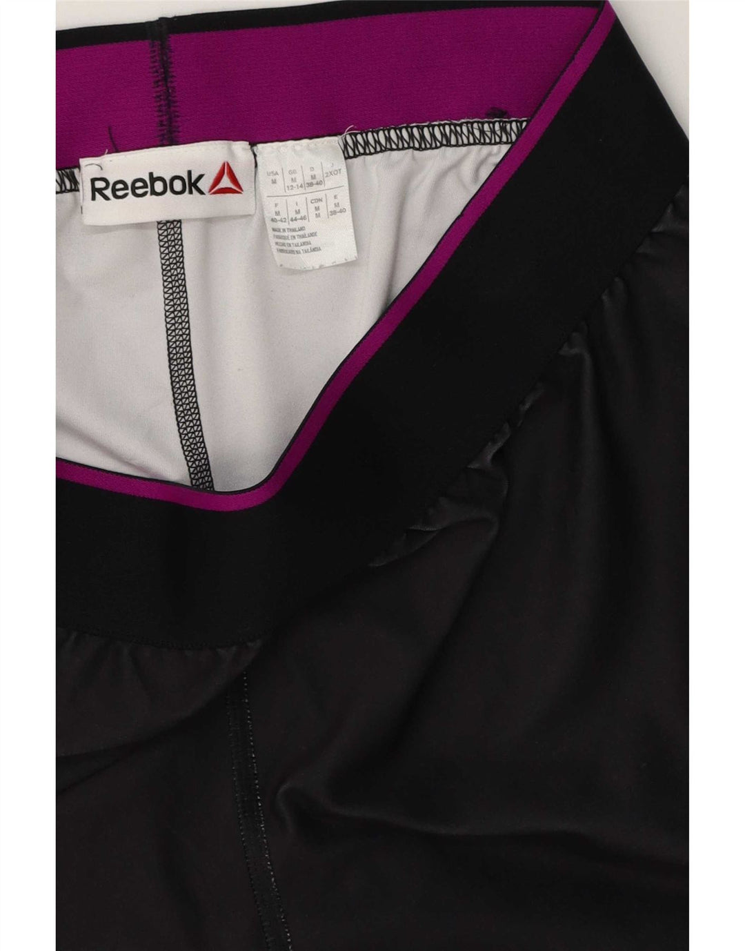 Reebok Grafiske Leggings til kvinder UK 12/14 Medium Sort Colourblock