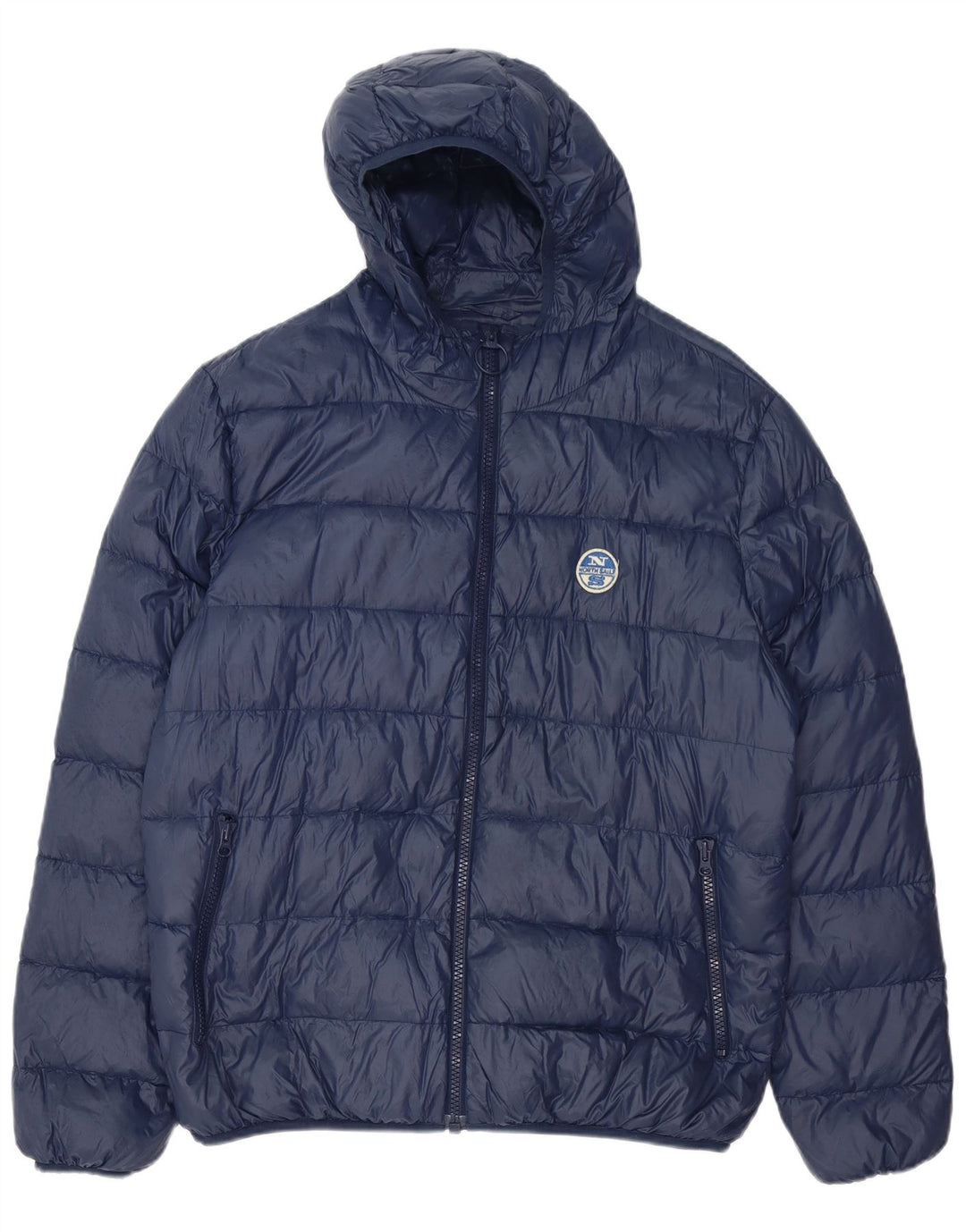 NORTH SAILS Herre hættepolstret jakke UK 42 XL Marineblå polyamid