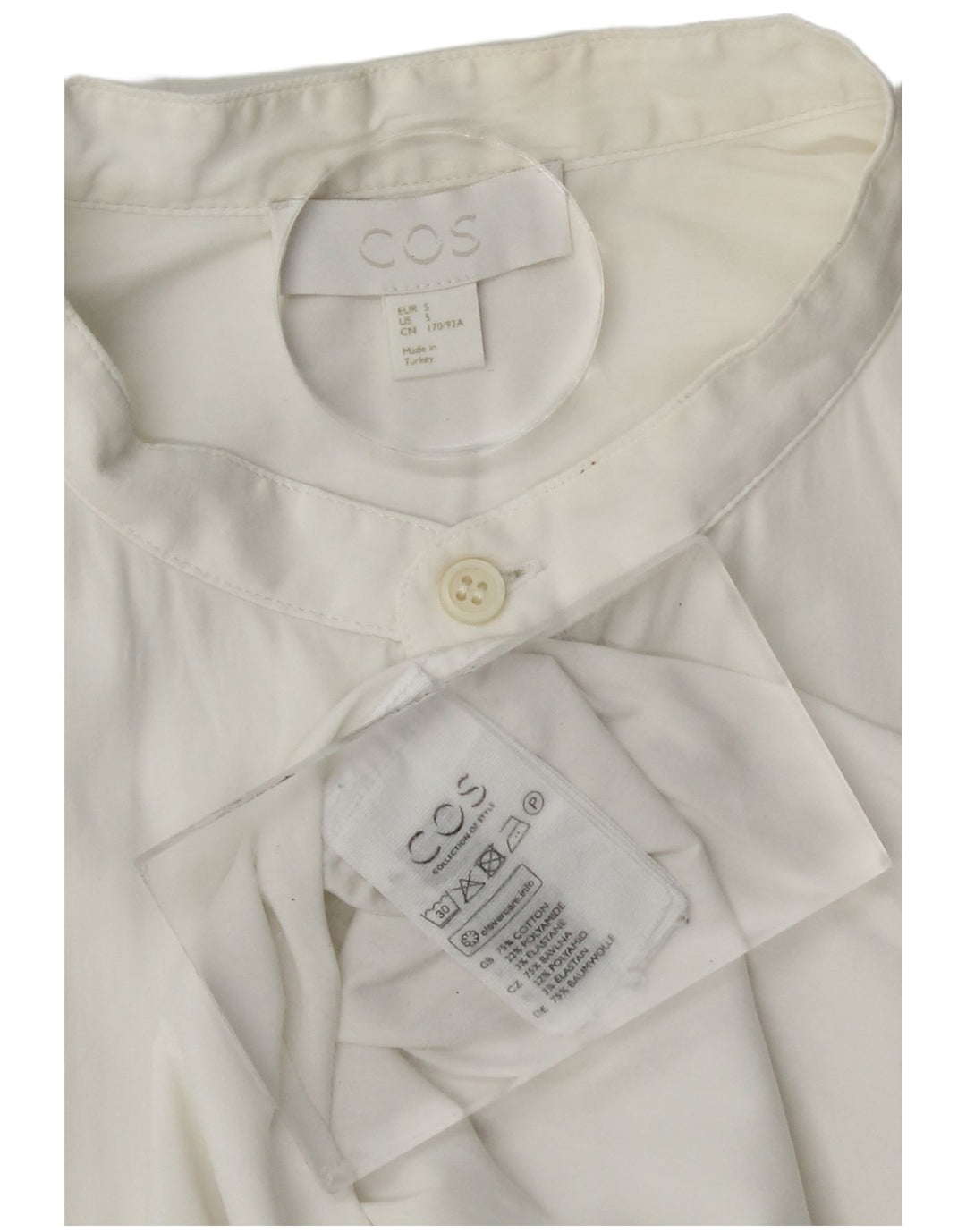 Cos Herre Pullover Shirt Lille hvid bomuld