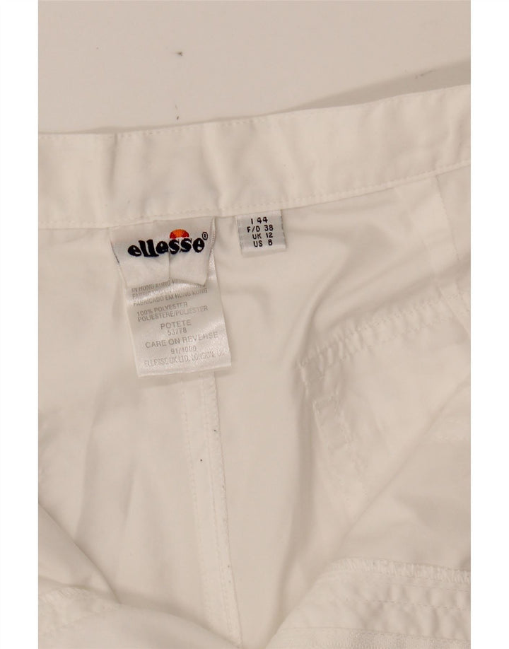 ELLESSE Womens Straight Cargo Trousers UK 12  Medium W30 L29 White Vintage Ellesse and Second-Hand Ellesse from Messina Hembry 