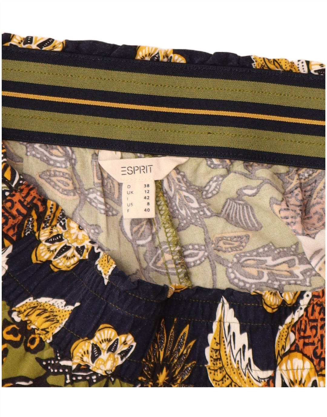 Esprit Damebukser UK 12 Medium W30 L30 Flerfarvet Floral Viscose