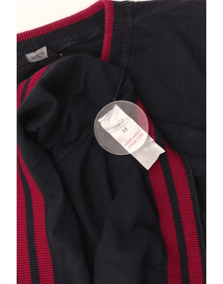 M&Co Herre V-hals sweater Medium Navyblå Bomuld