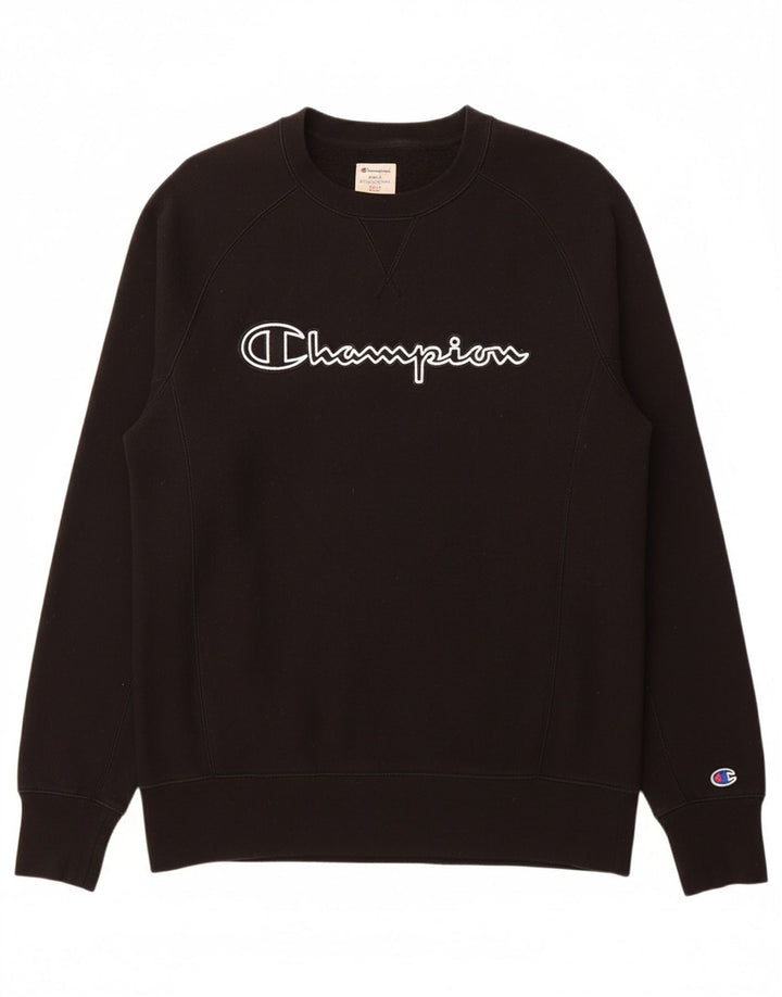 CHAMPION Mens Petit Graphic Sweatshirt Jumper Small Black Cotton