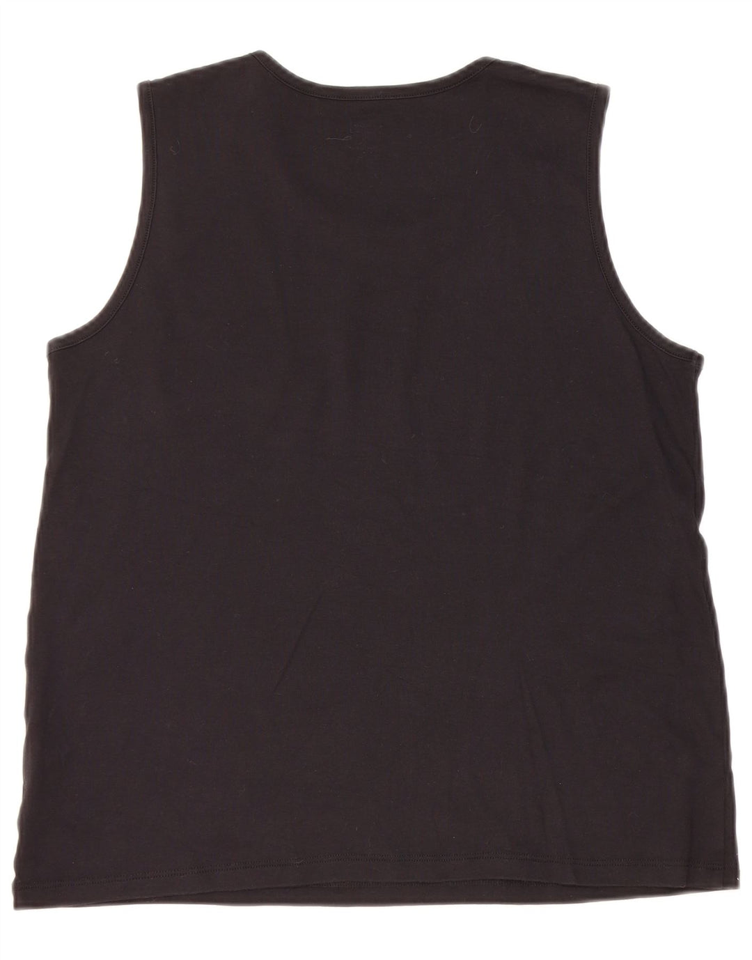 L.L.BEAN Damevest Top UK 14 Stor Sort Bomuld