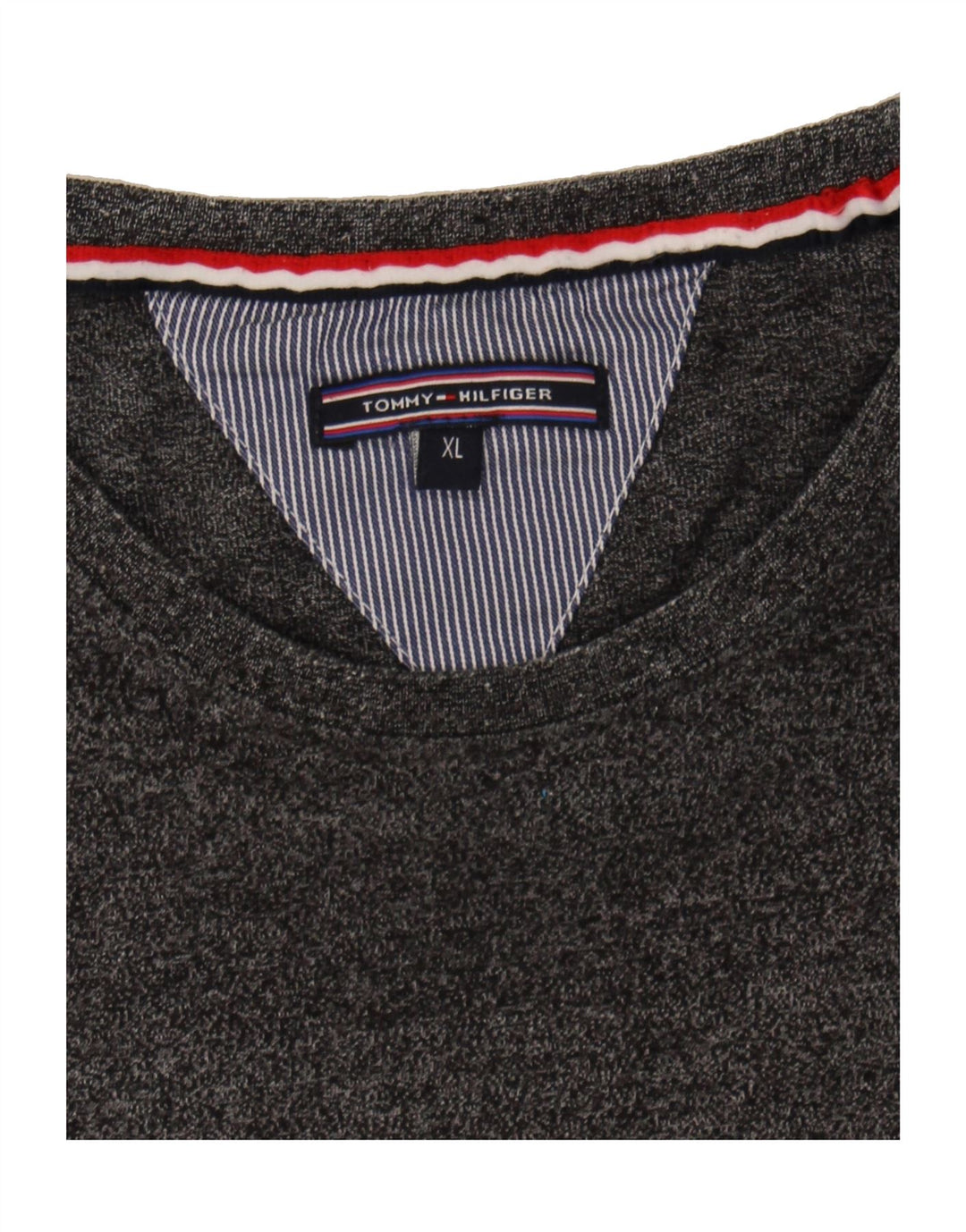 TOMMY HILFIGER Mens T-Shirt Top XL Grey Vintage Tommy Hilfiger and Second-Hand Tommy Hilfiger from Messina Hembry 