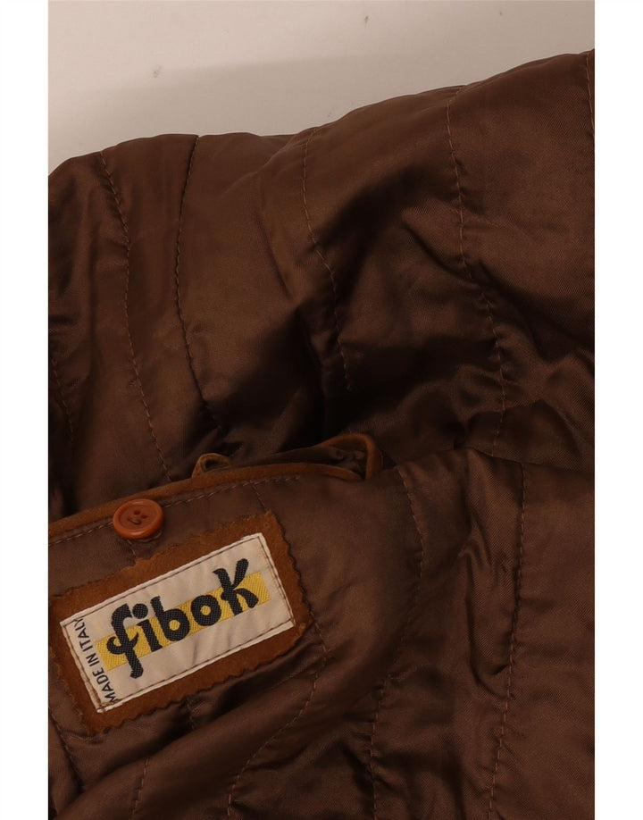 Fibok Herre Military Suede Jacket UK 42 XL Beige