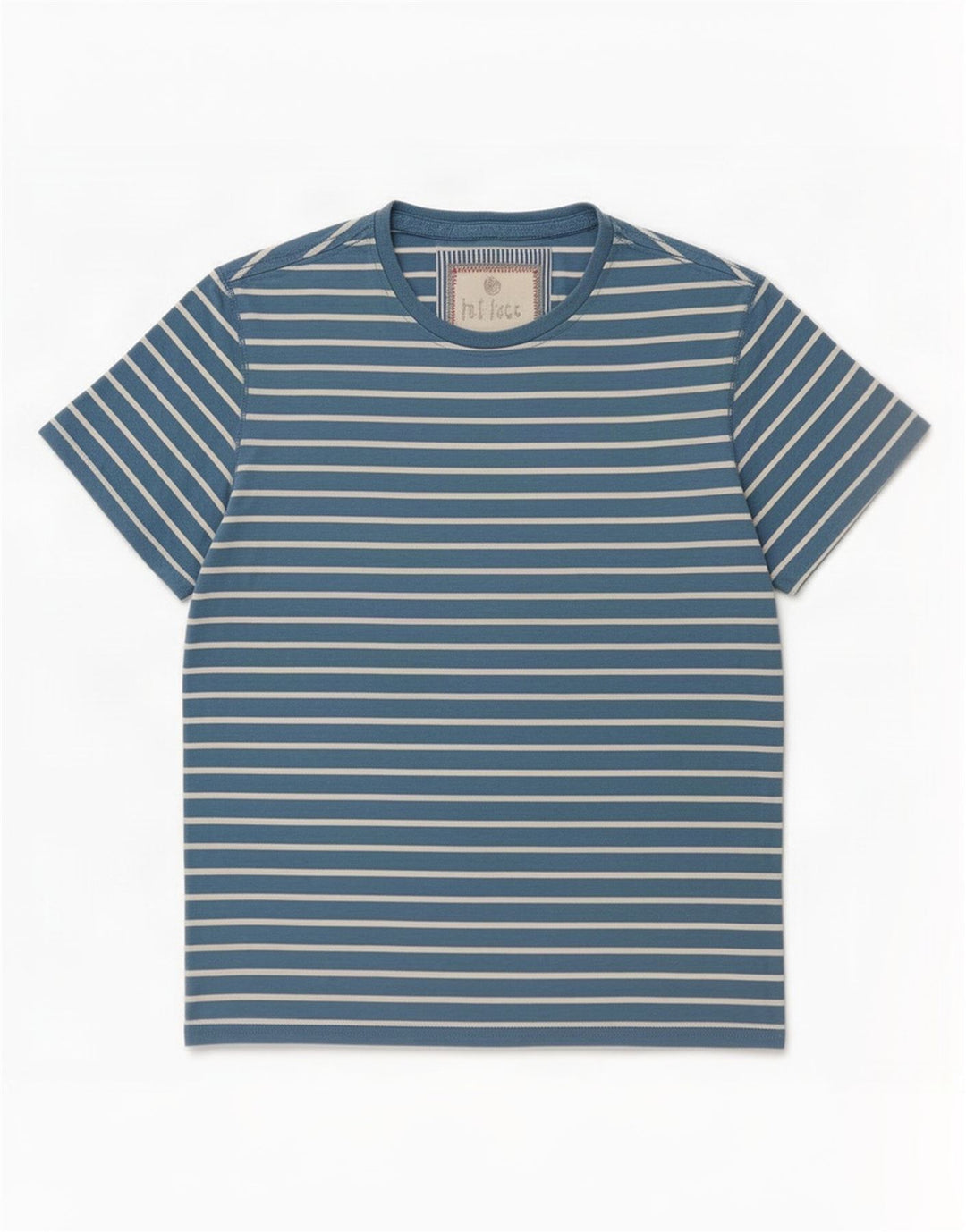 Fat Face Herre T-Shirt Top Medium Blå Stribet Bomuld