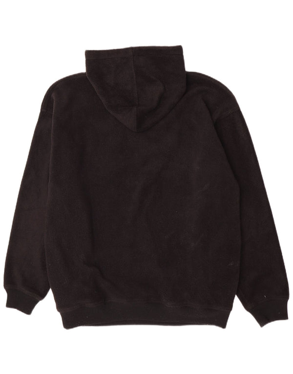 Le Coq Sportif Herre grafisk fleecetrøje med hætte XL sort polyester