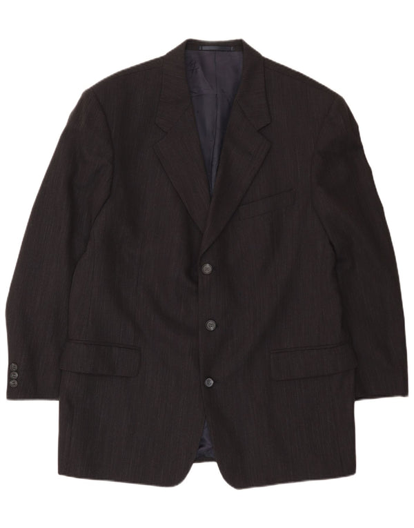Daniel Hechter Herre 3 Button Blazer Jacket UK 40 Large Navy Blue New Wool