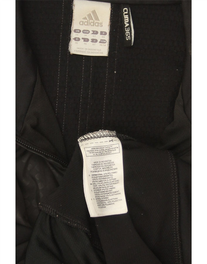 ADIDAS Womens Clima 365 Tracksuit Top Jacket UK 14 Medium  Black Nylon