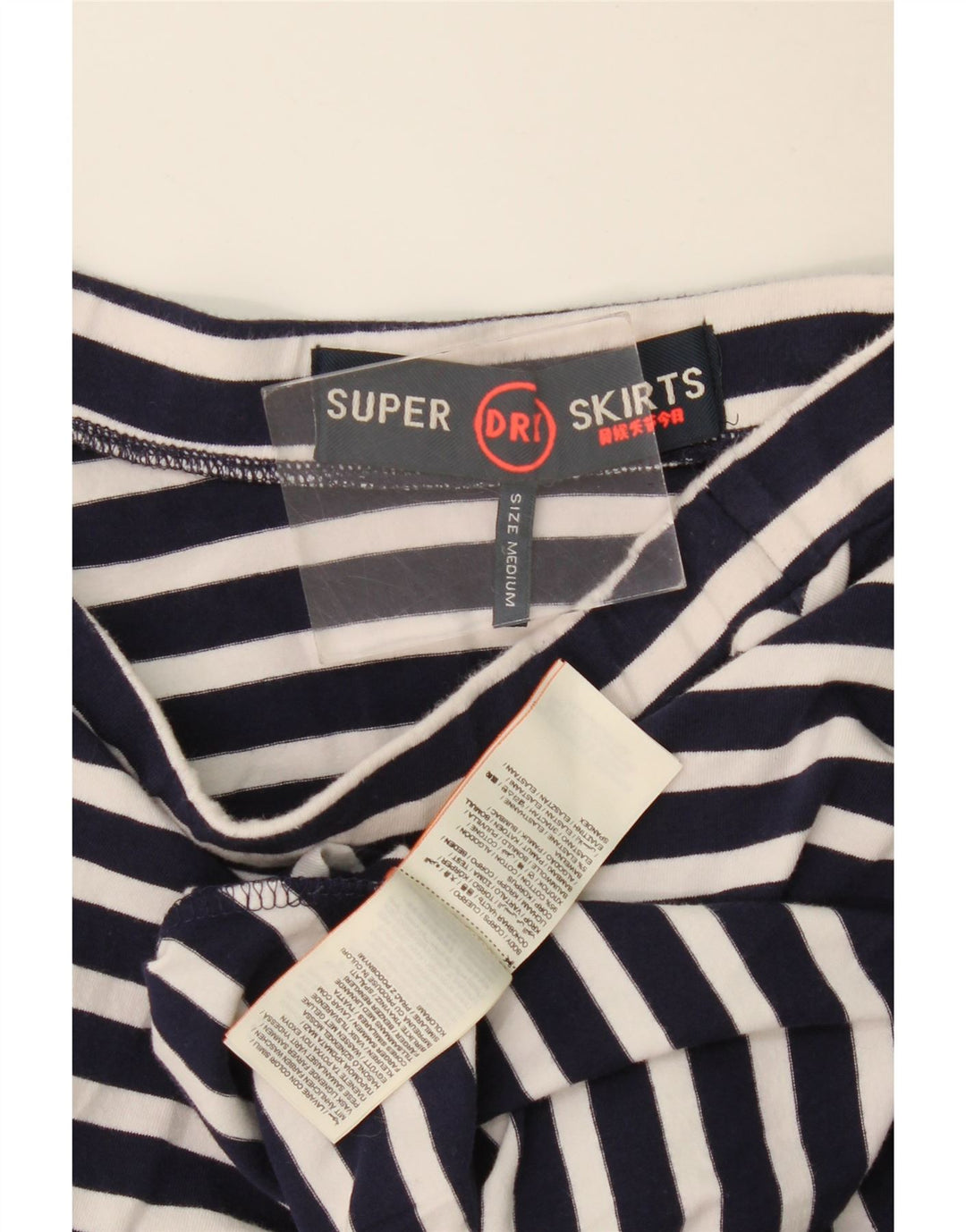 Superdry A-line nederdel til kvinder Medium W28 Marineblå stribet bomuld