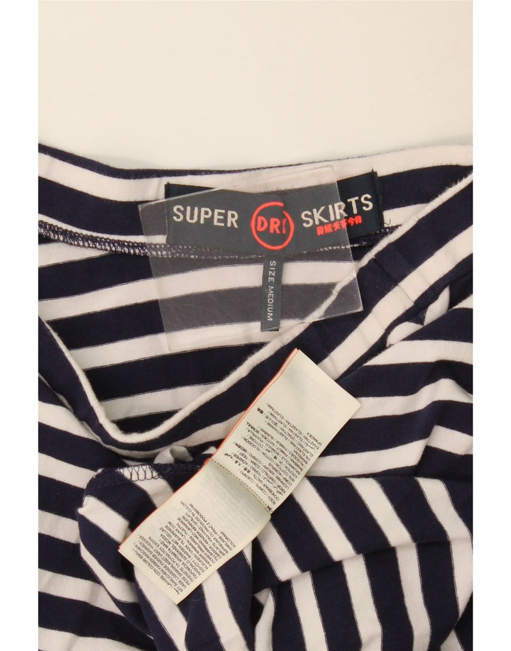 Superdry A-line nederdel til kvinder Medium W28 Marineblå stribet bomuld