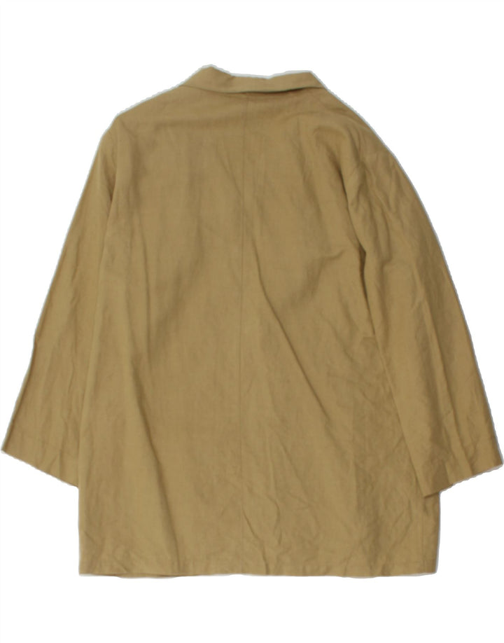 BENETTON Womens 3 Button Blazer Jacket UK 16 Large Beige Vintage Benetton and Second-Hand Benetton from Messina Hembry 