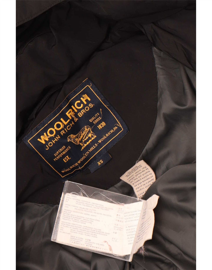 Woolrich Polstret hættejakke til kvinder UK 6 XS Sort polyester