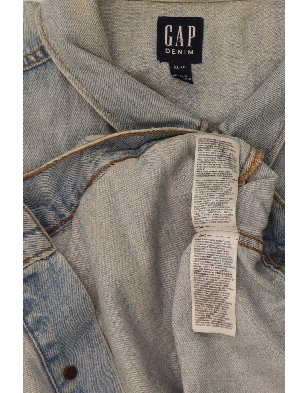 Gap Herre denimjakke UK 42 XL Blå Bomuld