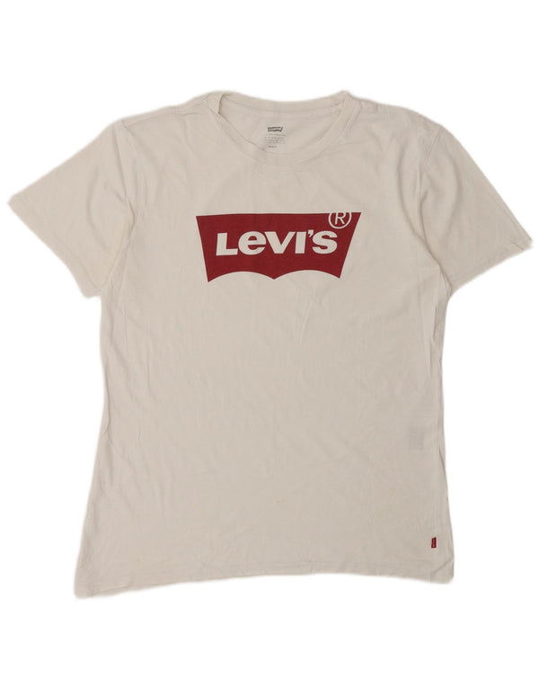 LEVI'S Herre grafisk T-shirt Top Medium White