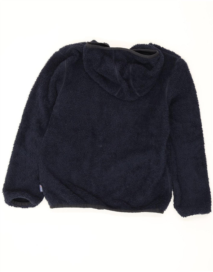 K-Way Herre Hætte Vendbar Fleecejakke UK 40 Large Navy Blue Polyester