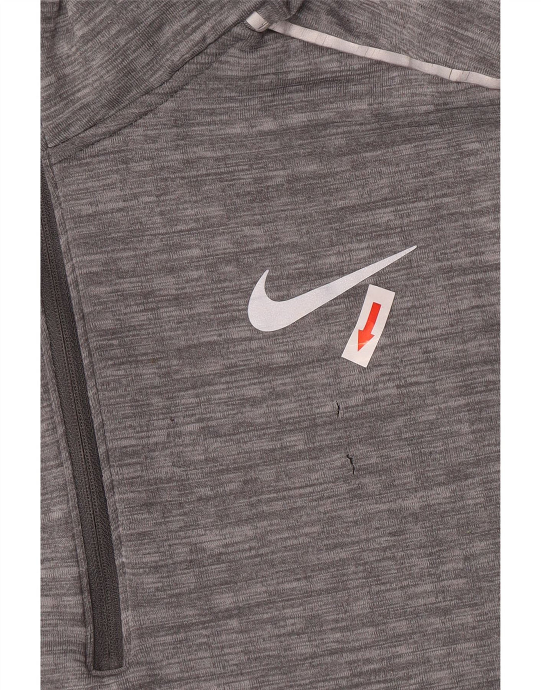 Nike Herre Running Zip Neck Pullover Træningsdragt Top Stor Grå Polyester