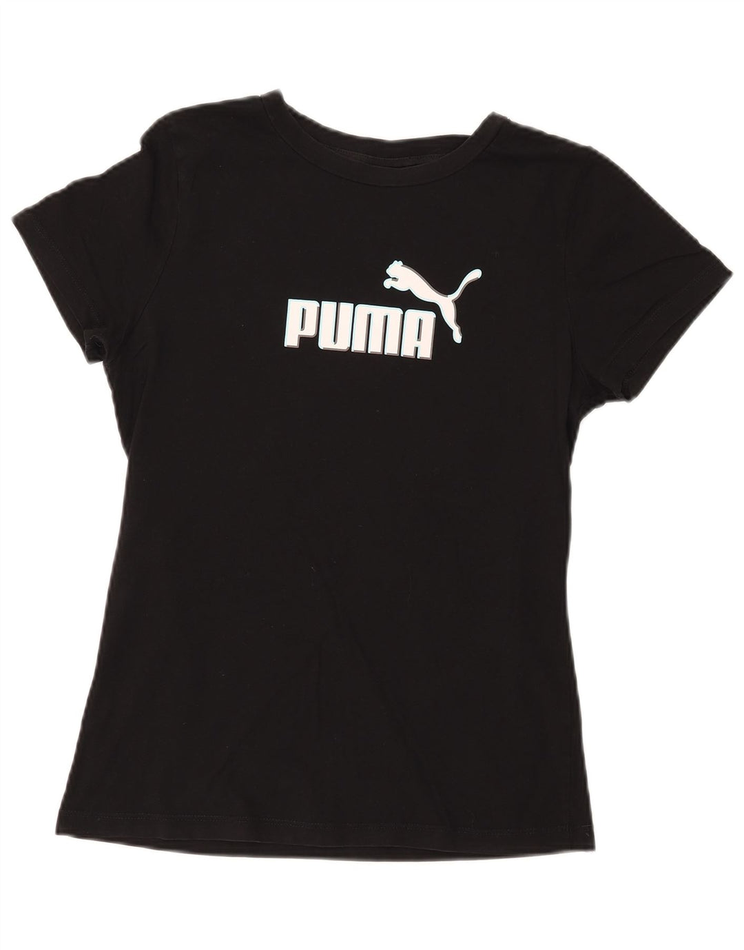 PUMA Grafisk T-Shirt Top til kvinder DK 14 Stor Sort