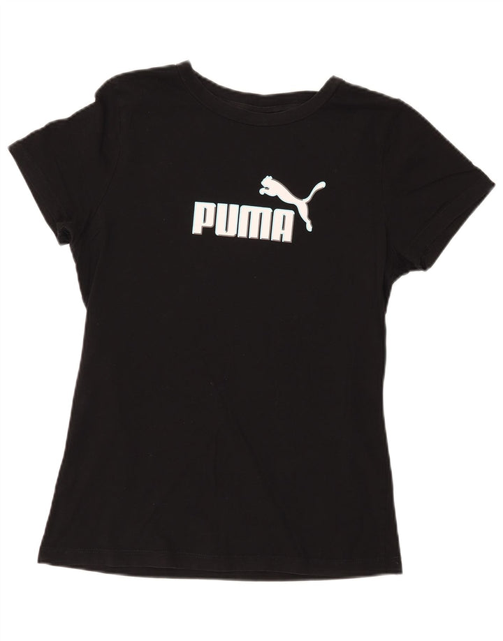 PUMA Grafisk T-Shirt Top til kvinder DK 14 Stor Sort