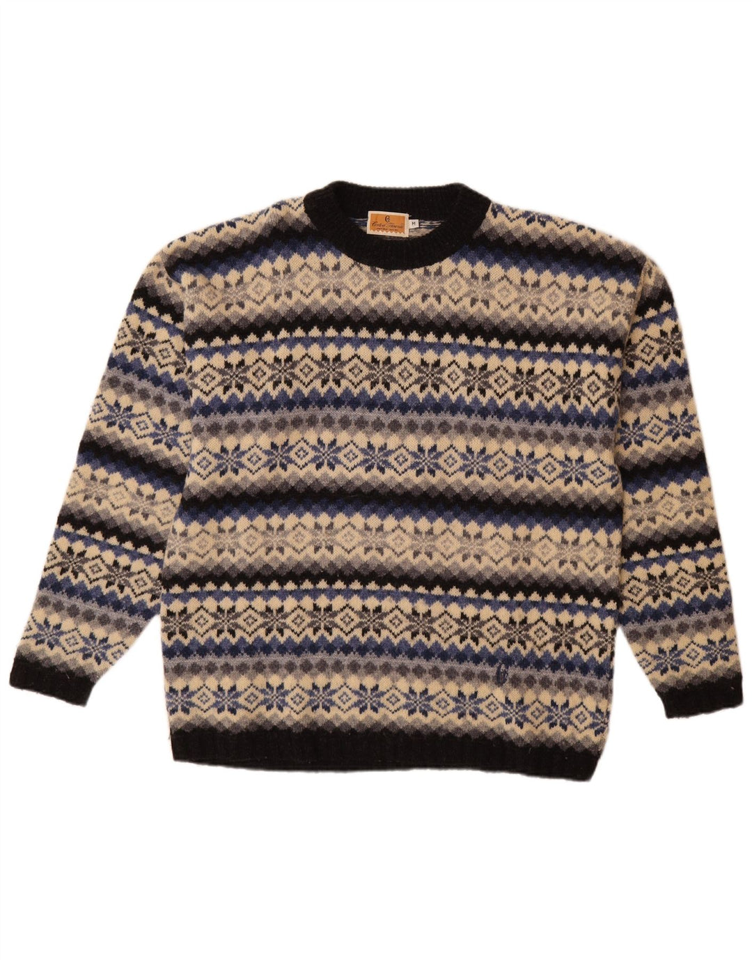 CONTE OF FLORENCE Herretrøjetrøje med rund hals Medium Beige Fair Isle